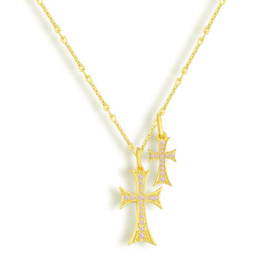 Double Cross Me Necklace